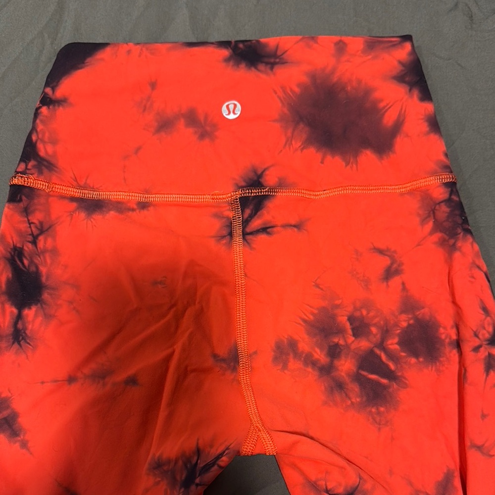 Lululemon Red Tie-Dye Leggings